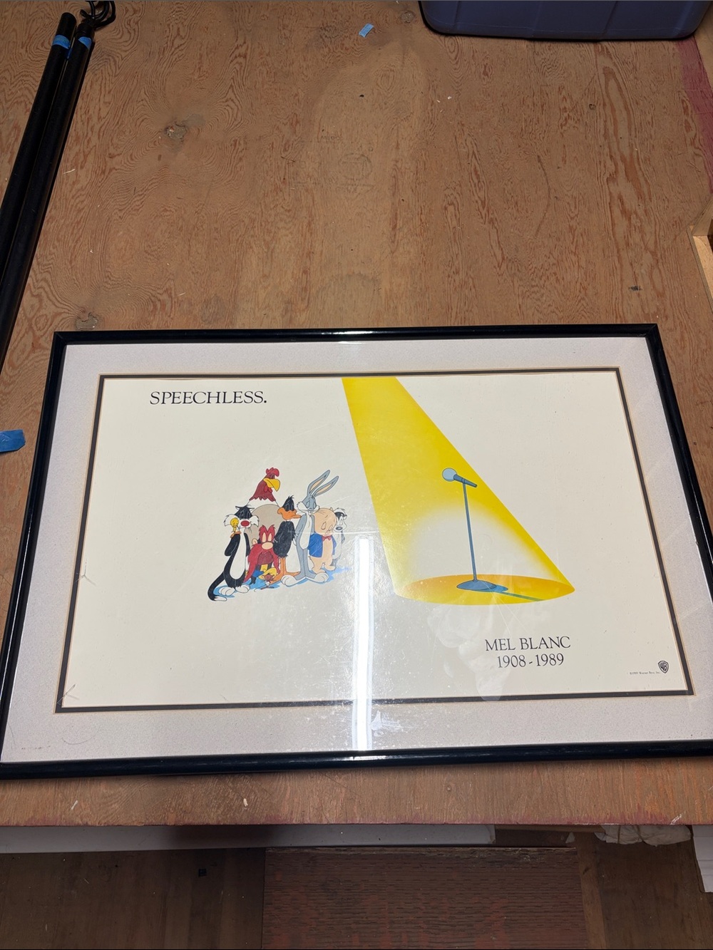 Looney Tunes "Speechless" Framed Print - Yellow Spotlight
